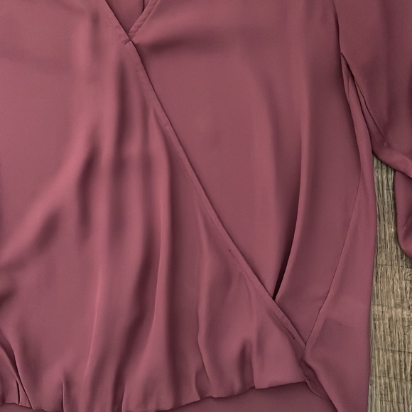 Mauve Asymmetrical Cross-Body Blouse - Women’s S - Picture 4 of 7